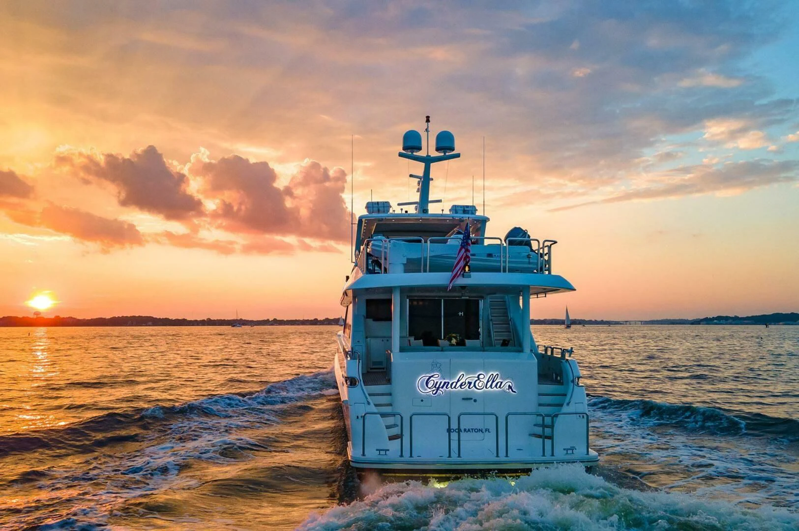 a boat in the water aboard CYNDERELLA Yacht for Sale