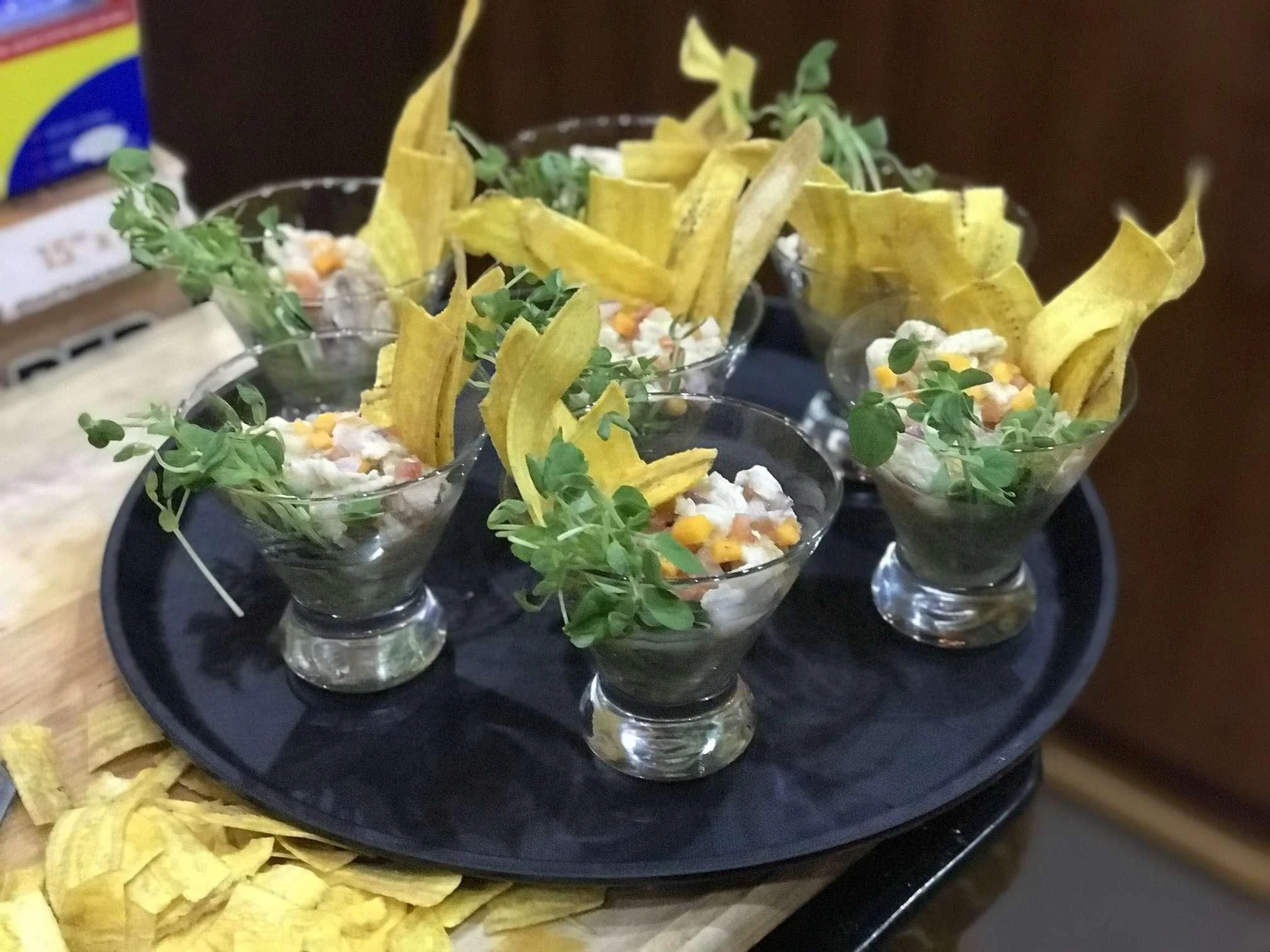 a couple of glasses with flowers in them aboard CYNDERELLA Yacht for Sale