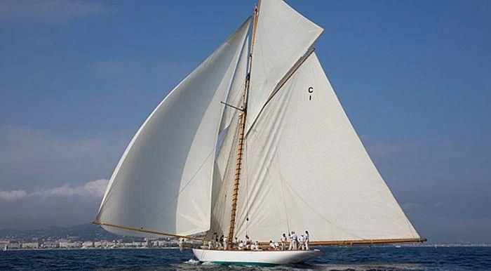 a sailboat on the water aboard MARIQUITA Yacht for Sale