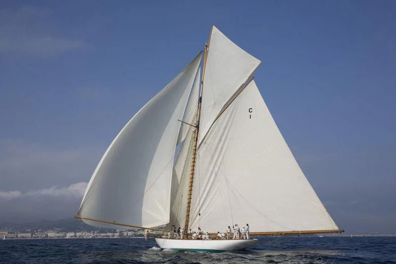 a sailboat on the water aboard MARIQUITA Yacht for Sale
