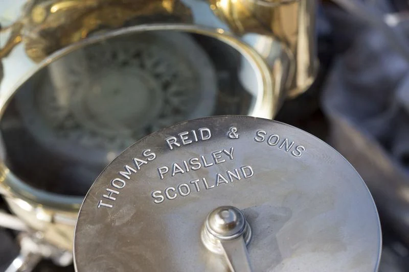 a close-up of a camera lens aboard MARIQUITA Yacht for Sale