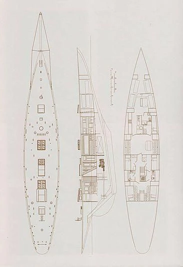 diagram aboard MARIQUITA Yacht for Sale