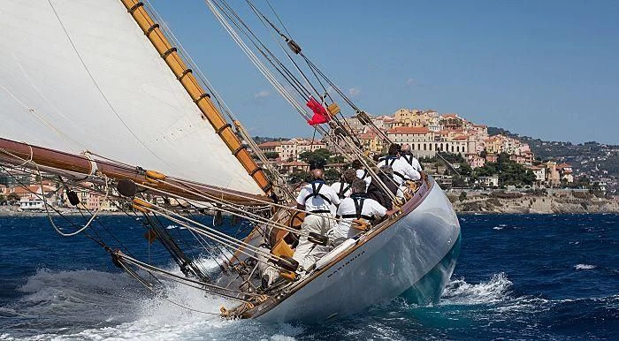 a group of people on a sailboat aboard MARIQUITA Yacht for Sale