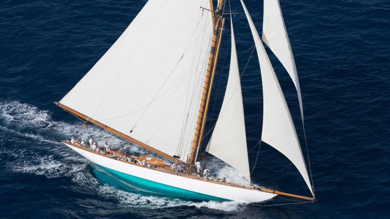 a sailboat on the water aboard MARIQUITA Yacht for Sale