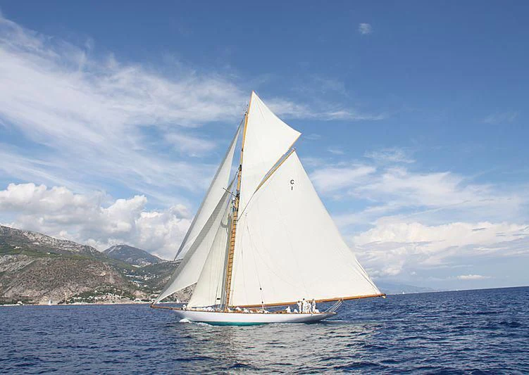 a sailboat on the water aboard MARIQUITA Yacht for Sale