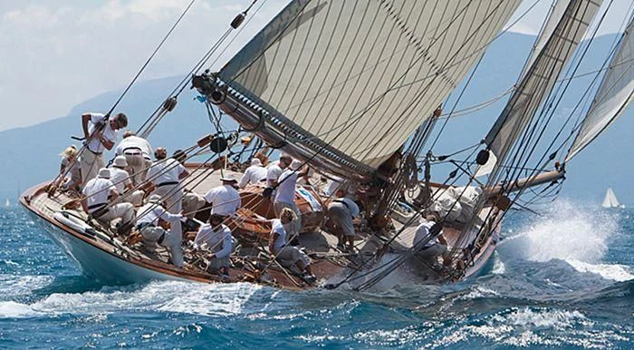 a group of people on a boat aboard MARIQUITA Yacht for Sale