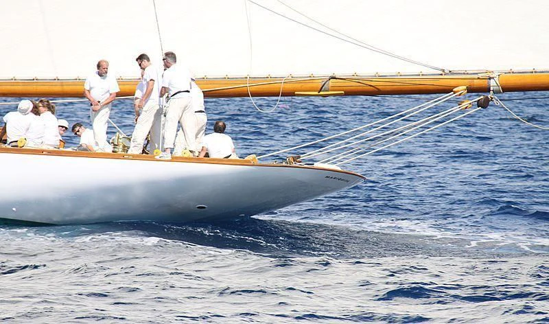 a group of people on a boat aboard MARIQUITA Yacht for Sale