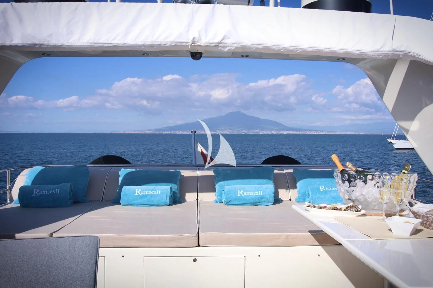 a boat on the water aboard RAMSES II Yacht for Sale