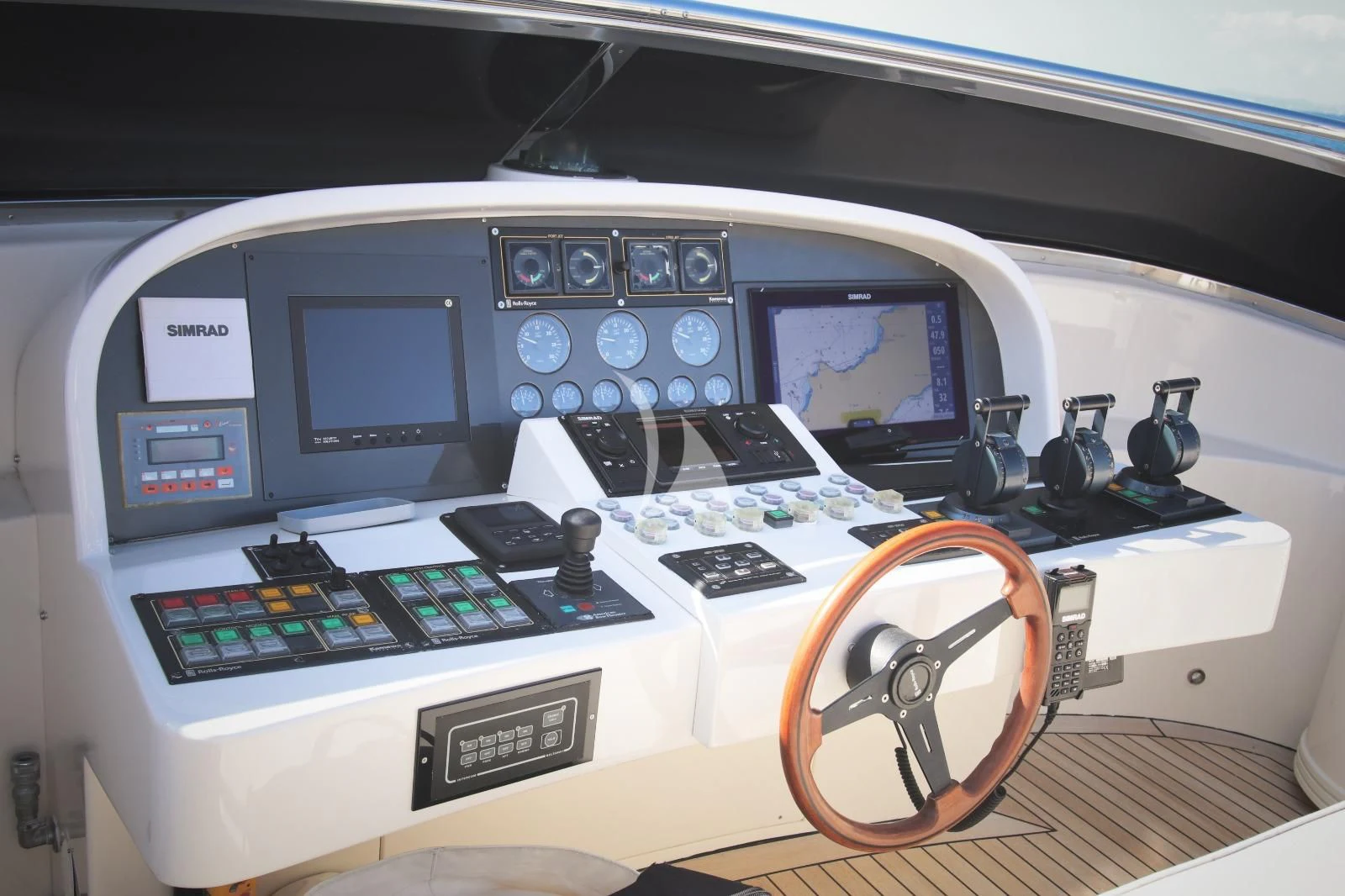 the cockpit of a plane aboard RAMSES II Yacht for Sale
