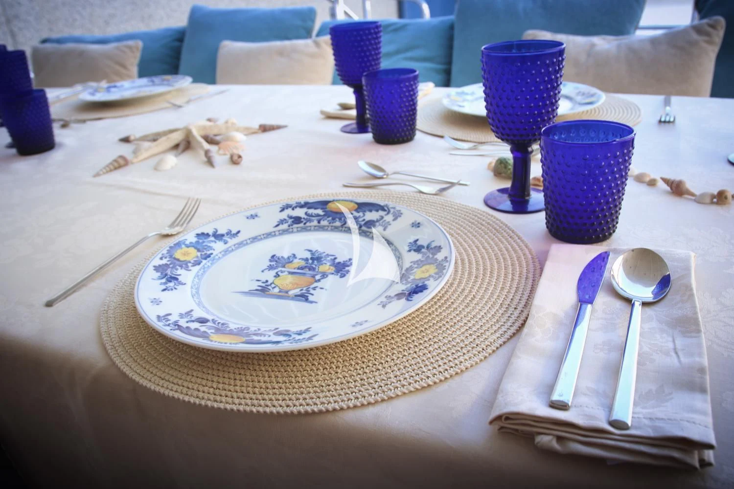 a plate with food on it aboard RAMSES II Yacht for Sale