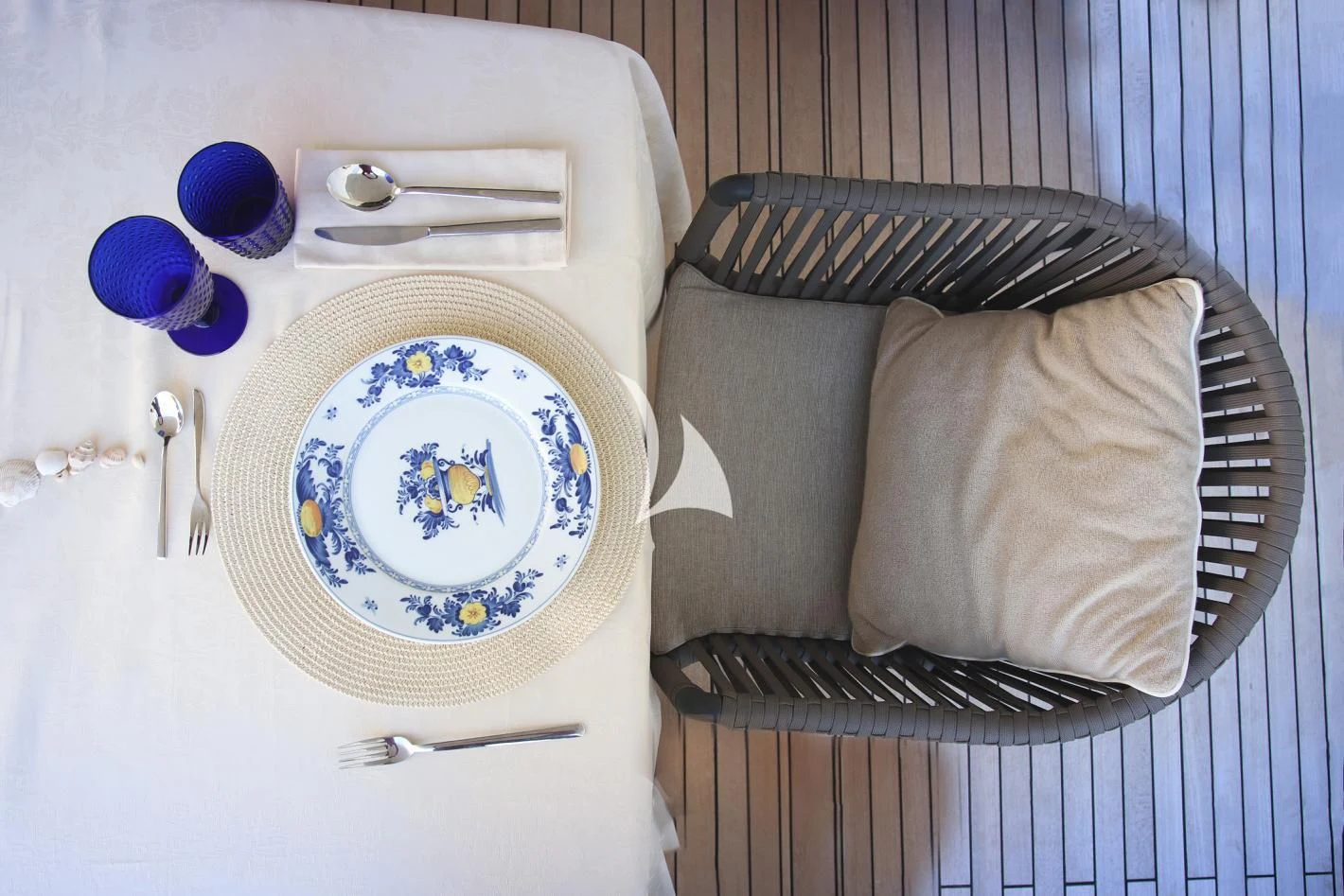a purse and a watch aboard RAMSES II Yacht for Sale