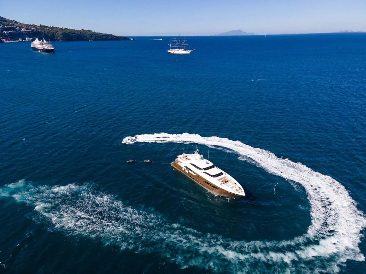 a boat on the water aboard QHT Yacht for Sale