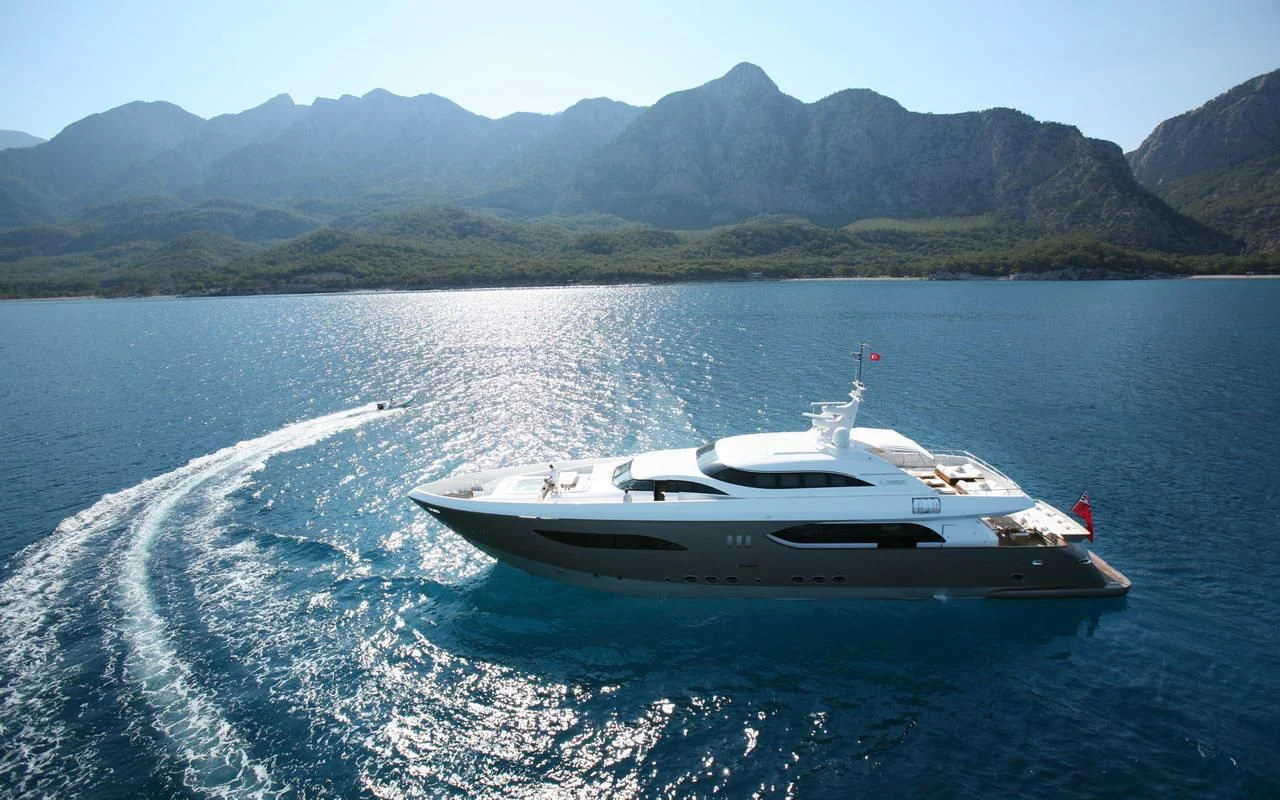 a boat on the water aboard QHT Yacht for Sale