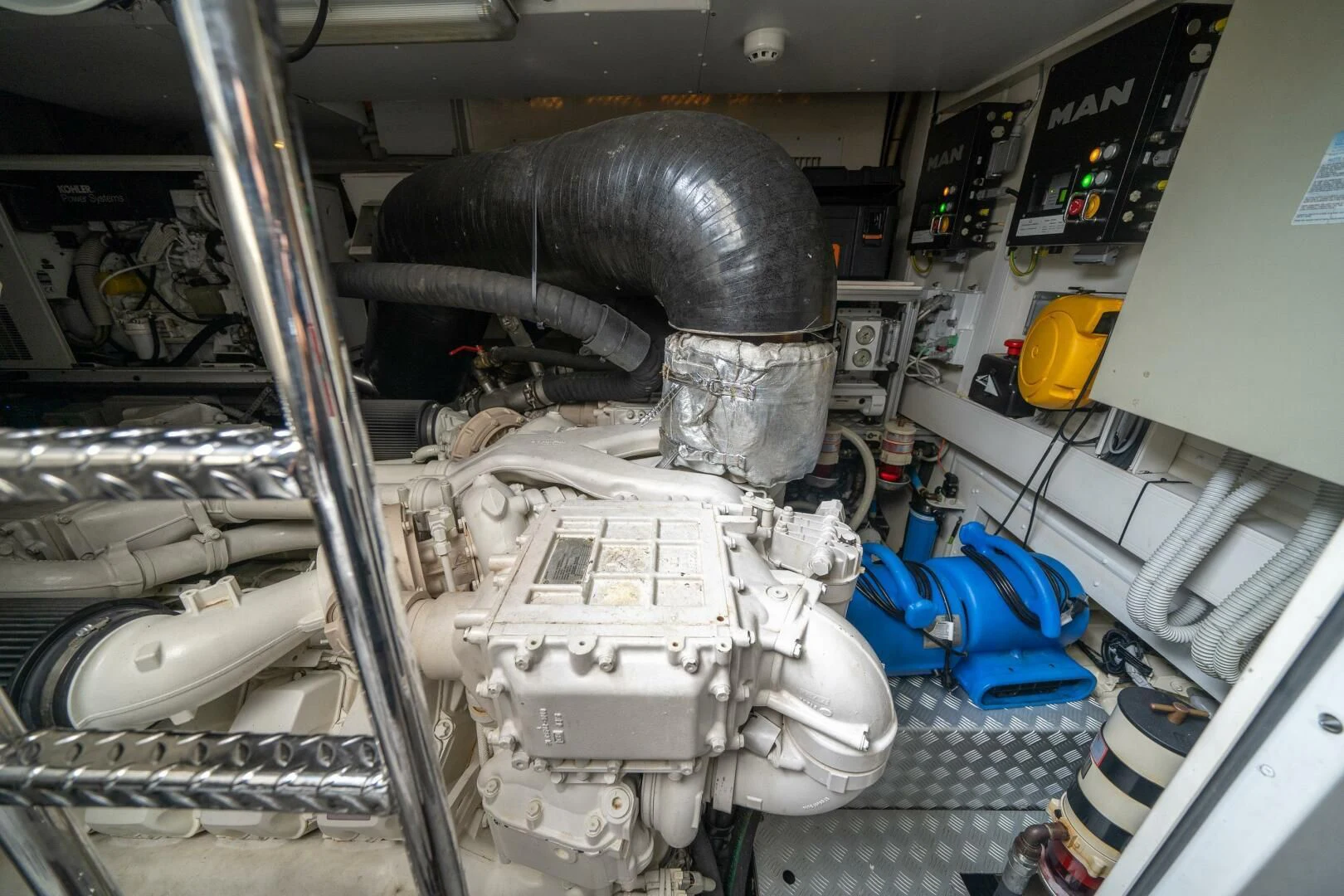 a machine with a large metal cylinder aboard RECREATIONAL USE Yacht for Sale