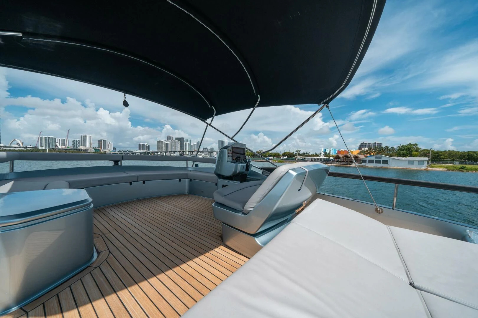 a boat on a deck aboard RECREATIONAL USE Yacht for Sale