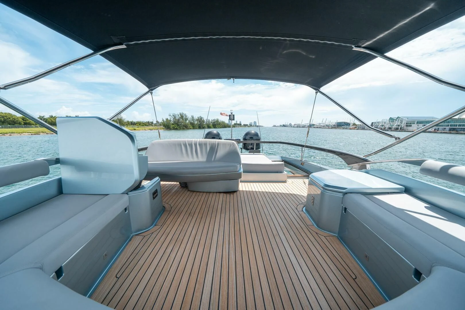 a boat on a deck aboard RECREATIONAL USE Yacht for Sale
