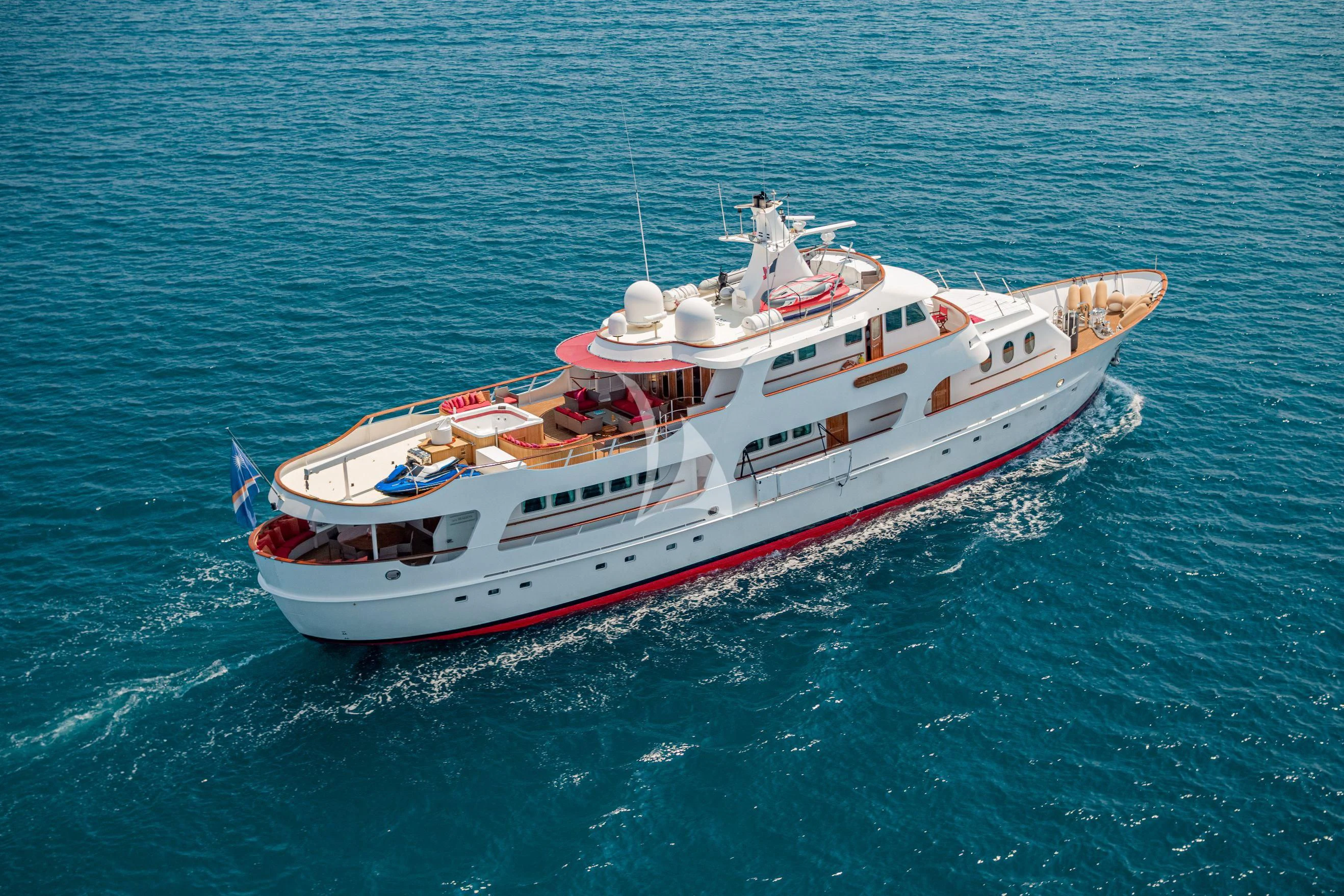 a boat in the water aboard SEA LION Yacht for Sale