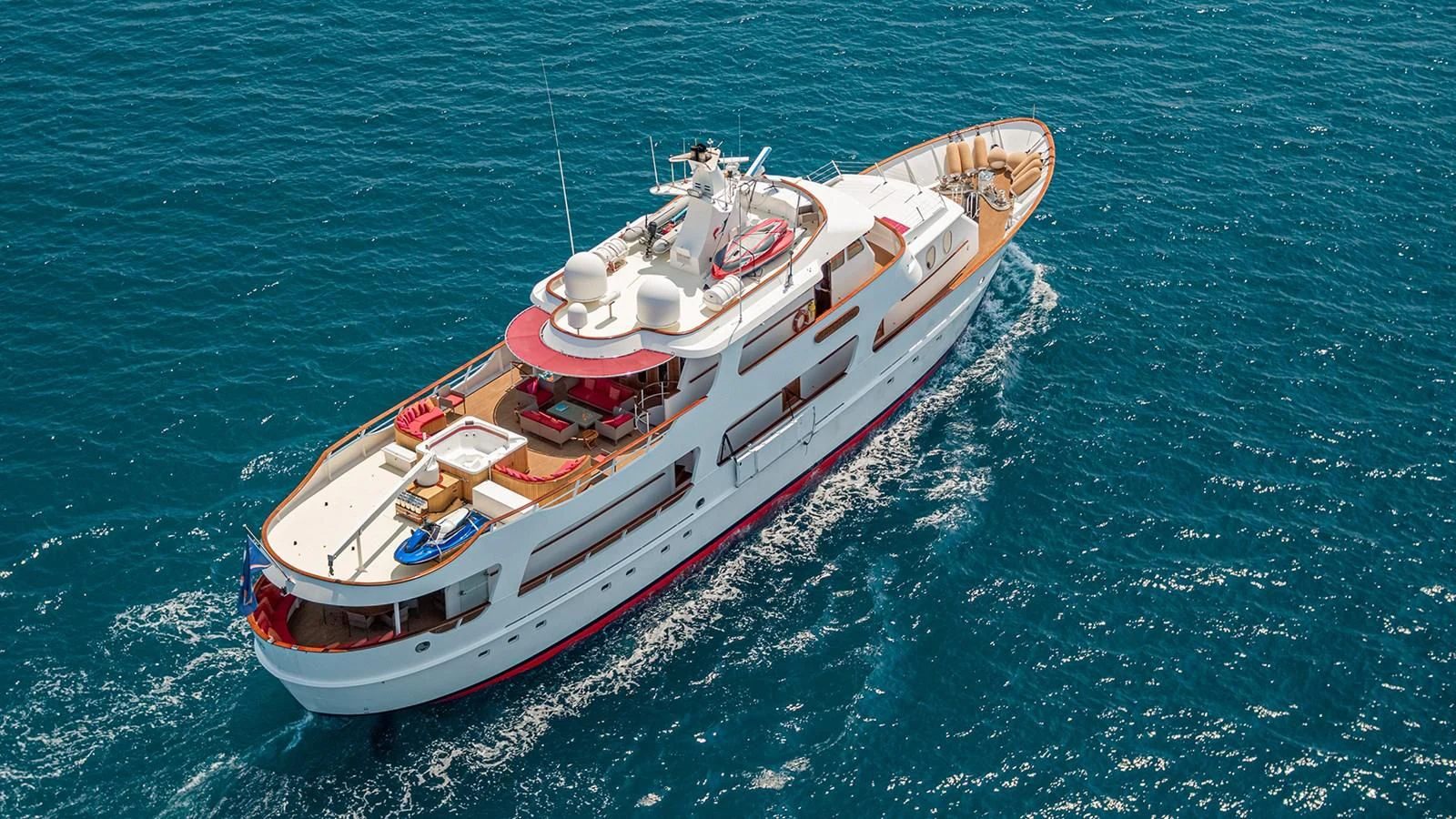 a boat in the water aboard SEA LION Yacht for Sale