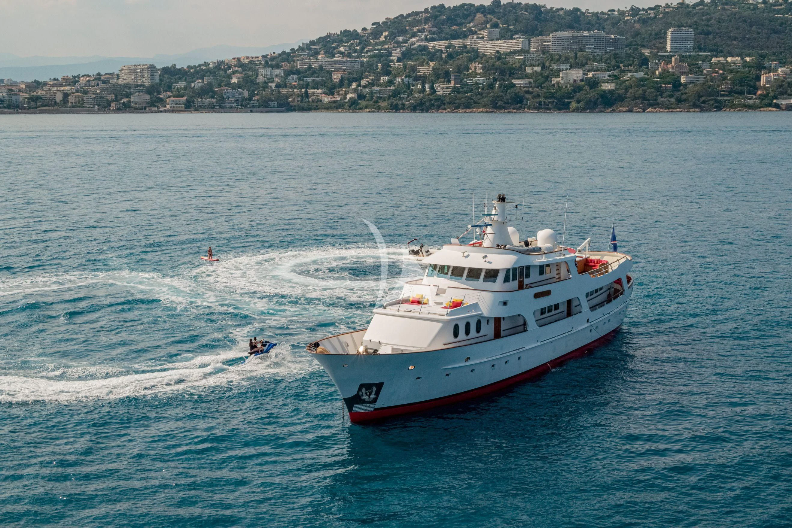 a boat on the water aboard SEA LION Yacht for Sale