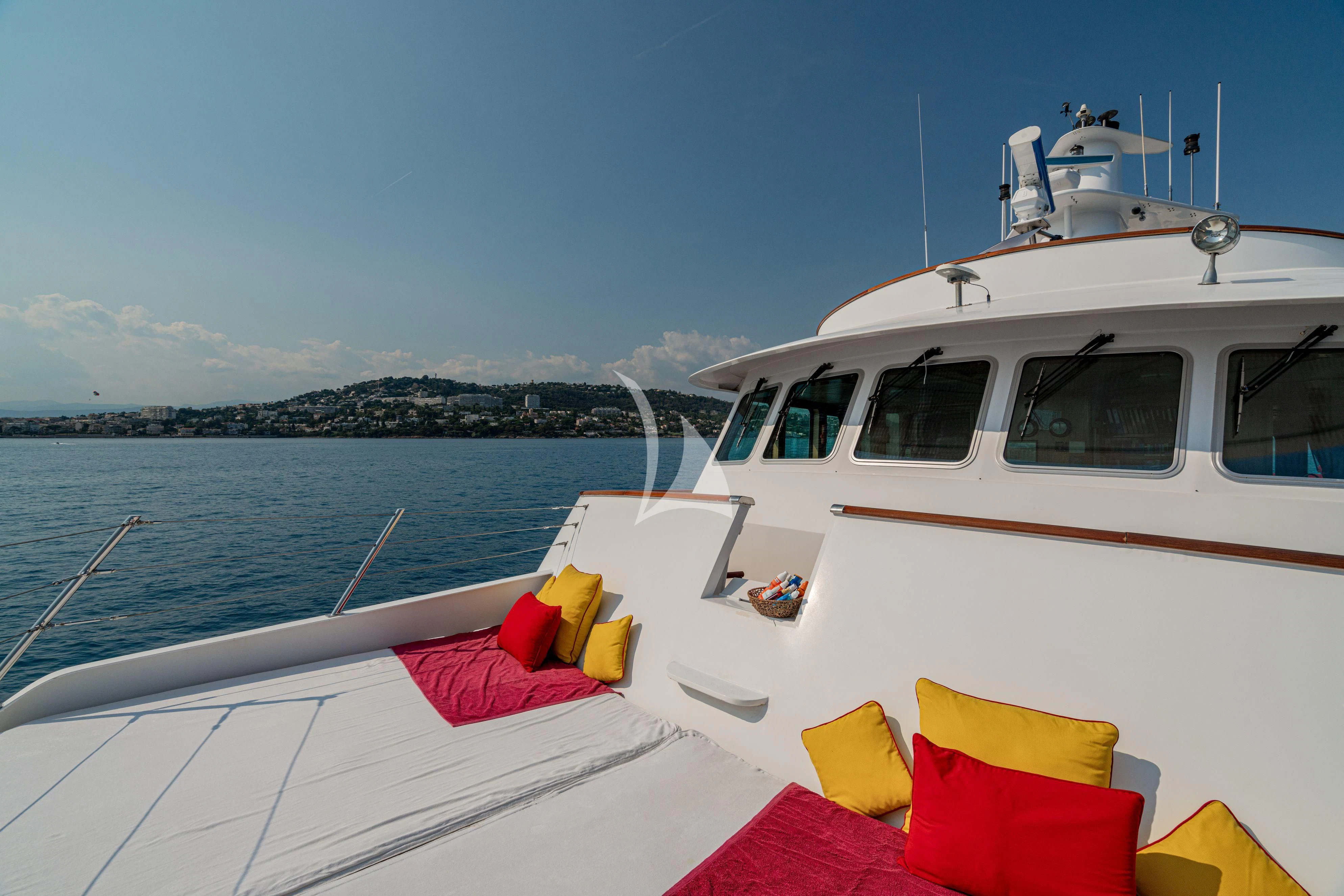 a boat on the water aboard SEA LION Yacht for Sale