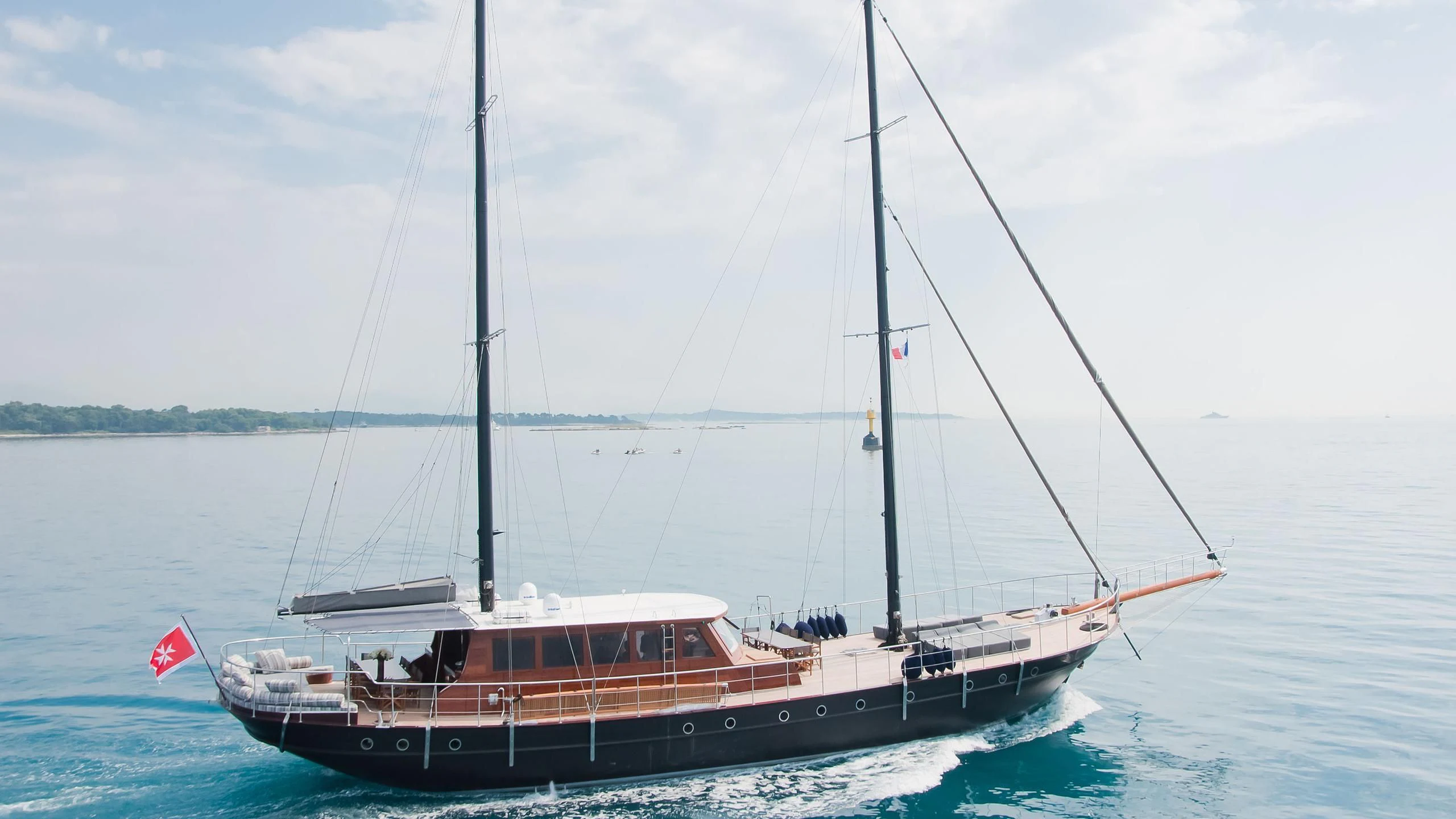 a boat in the water aboard VITA DOLCE Yacht for Sale