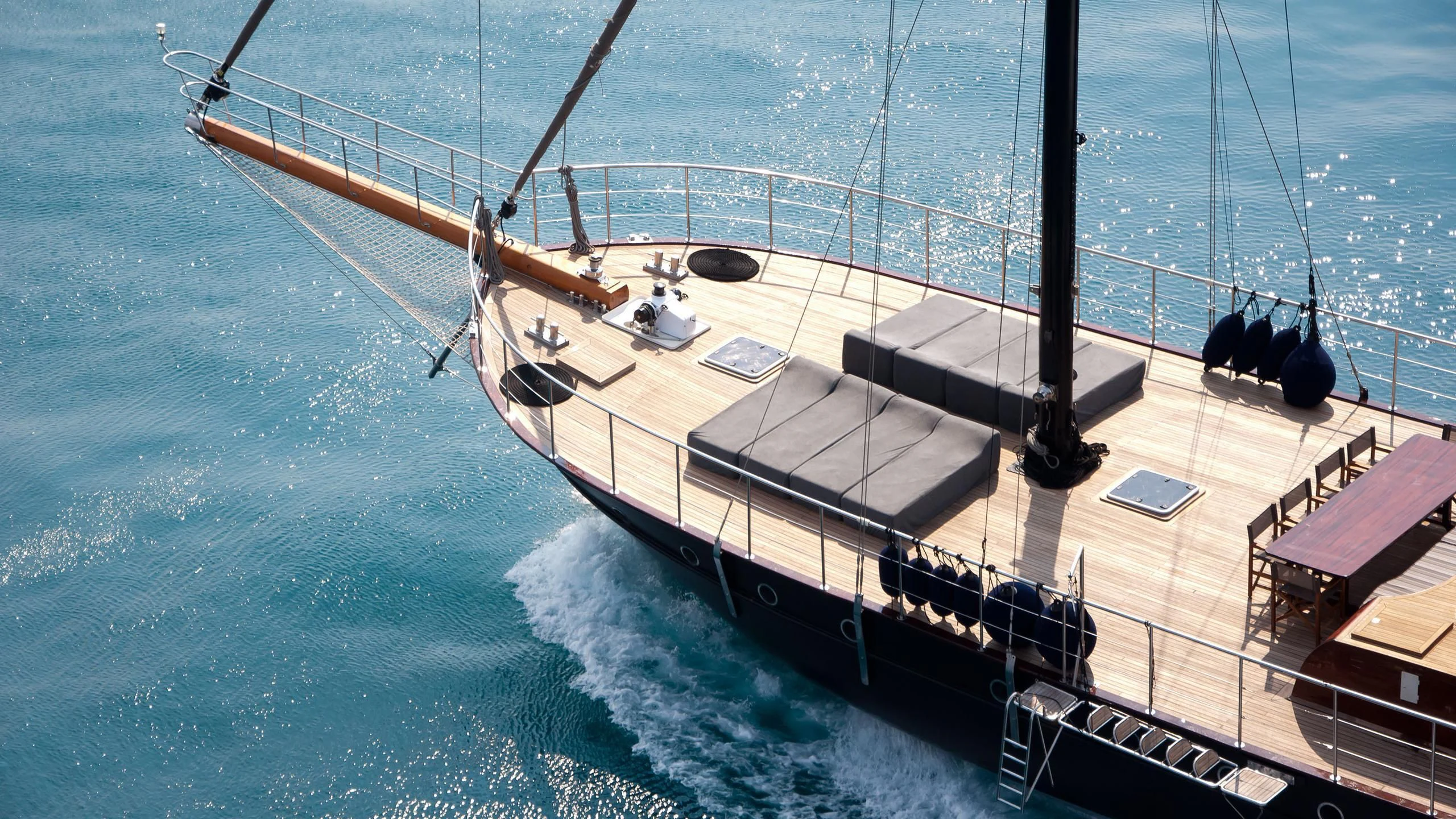 a boat on the water aboard VITA DOLCE Yacht for Sale