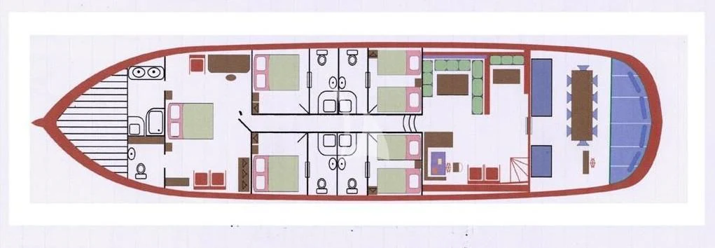 diagram aboard VITA DOLCE Yacht for Sale