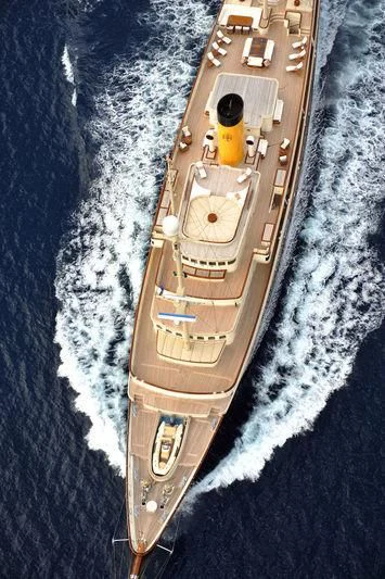 a wooden boat on the water aboard NERO Yacht for Sale