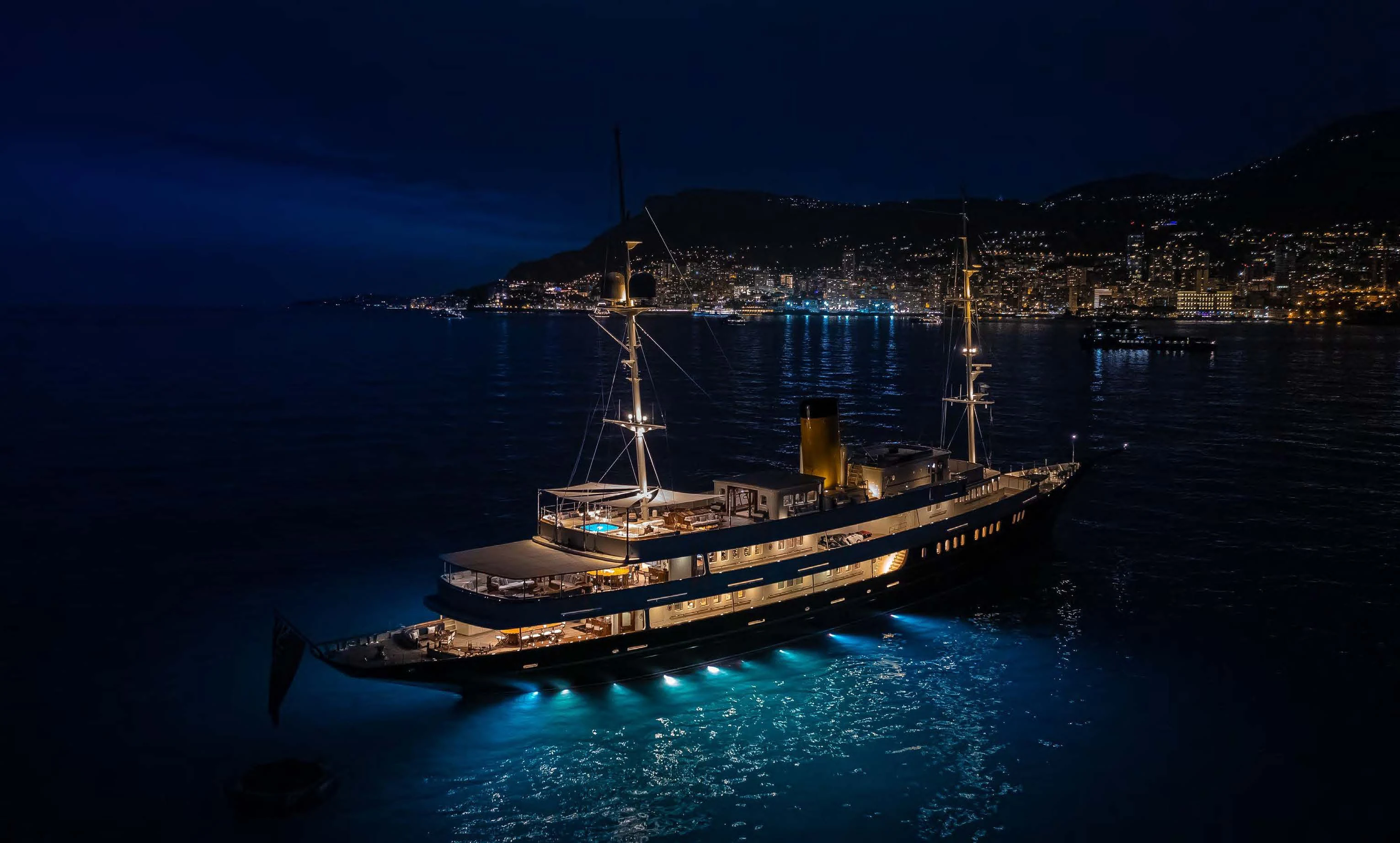 a ship in the water aboard NERO Yacht for Sale
