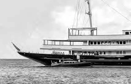 a large ship in the water aboard NERO Yacht for Sale