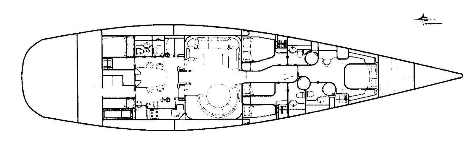 diagram, engineering drawing aboard MARIA ALBA II Yacht for Sale
