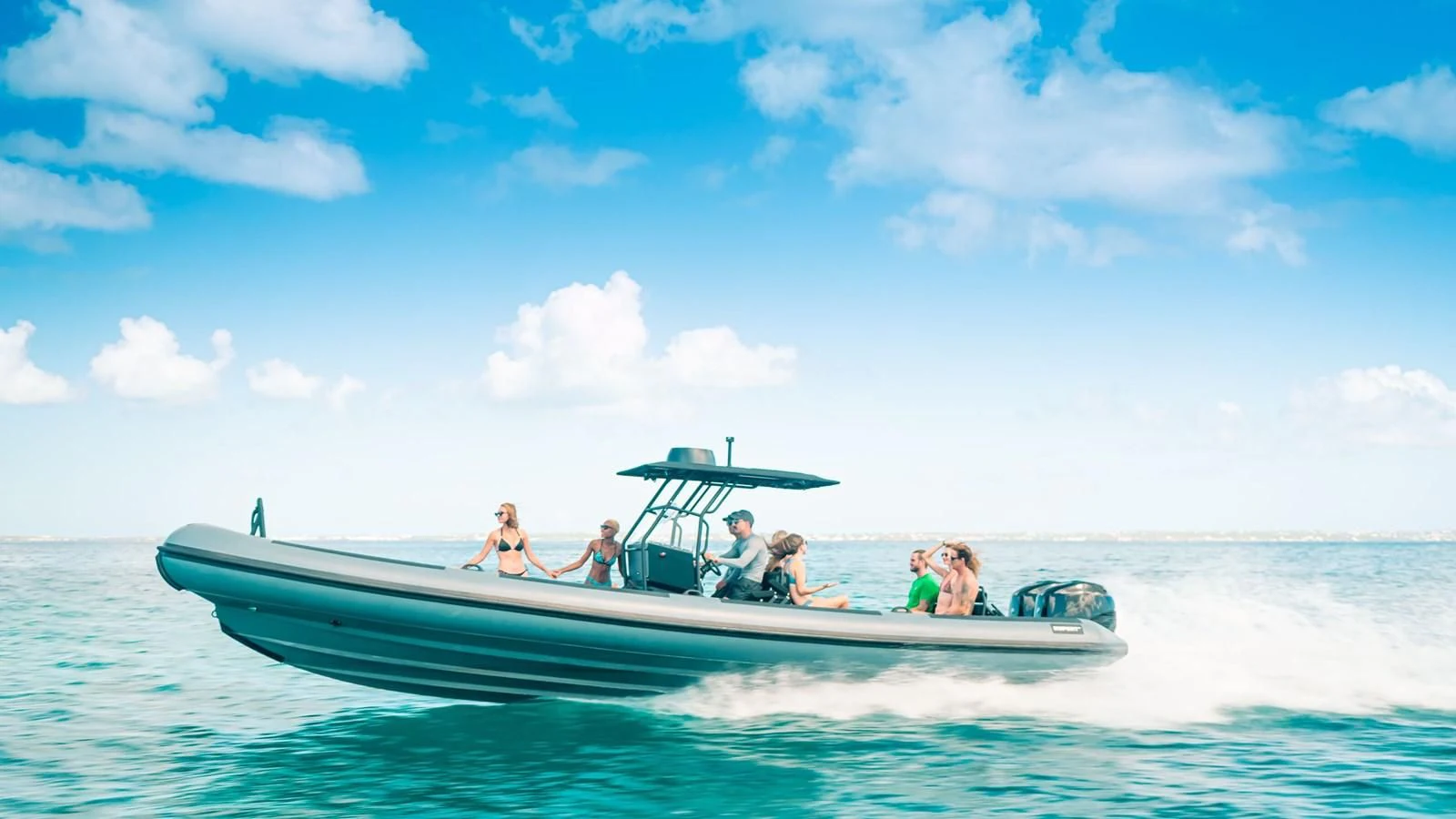 a group of people on a boat aboard BAD COMPANY SUPPORT Yacht for Charter