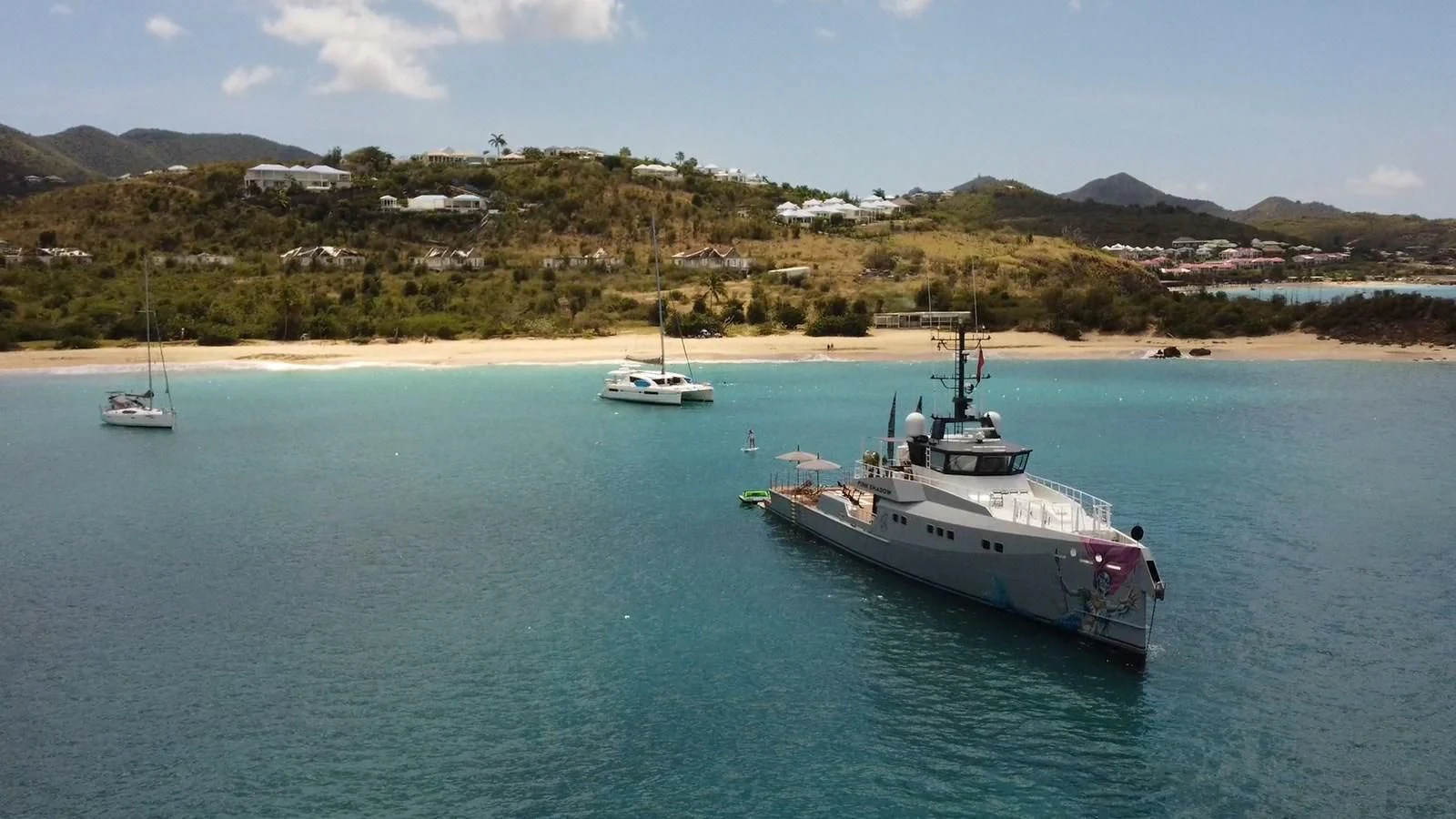 a couple of boats in the water aboard BAD COMPANY SUPPORT Yacht for Charter