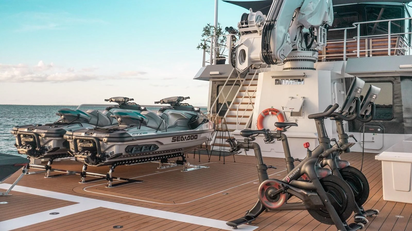 a boat on a boat aboard BAD COMPANY SUPPORT Yacht for Charter