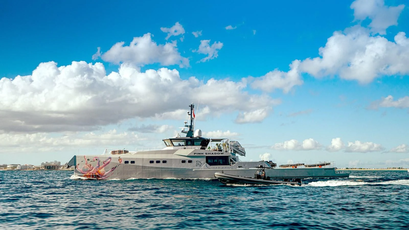 a boat in the water aboard BAD COMPANY SUPPORT Yacht for Charter