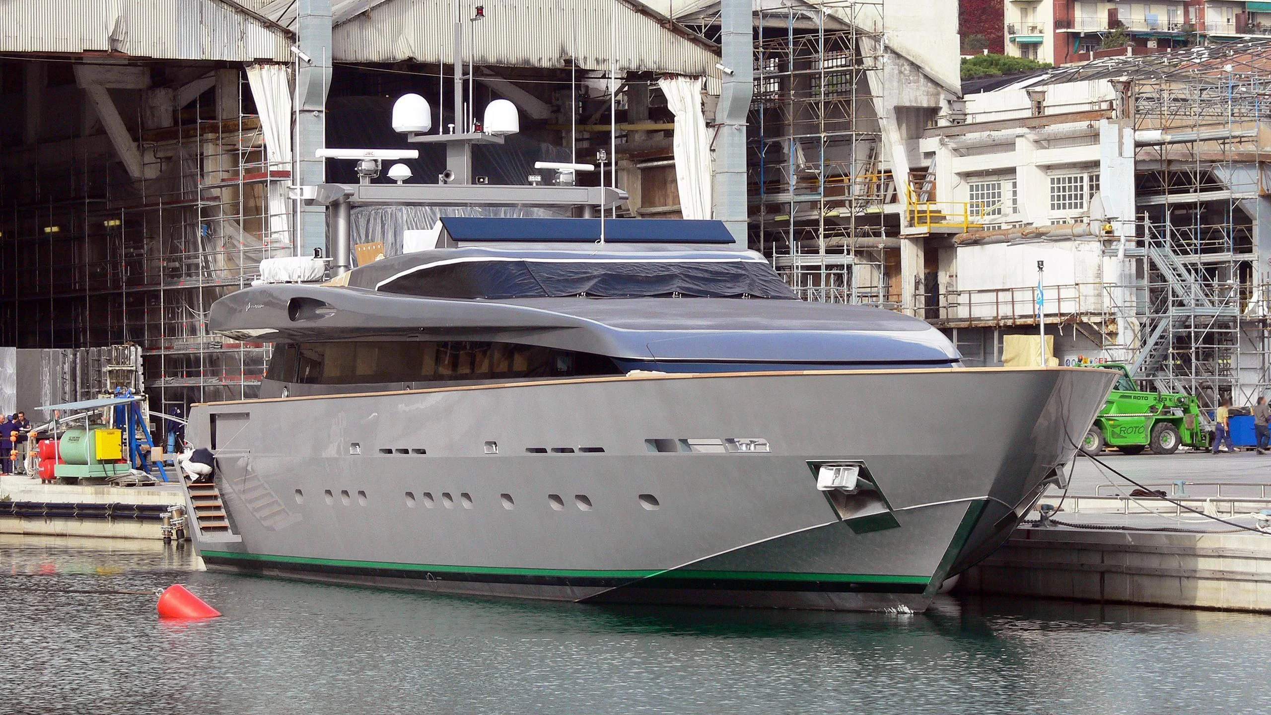 a boat in a dock aboard VELVET Yacht for Sale