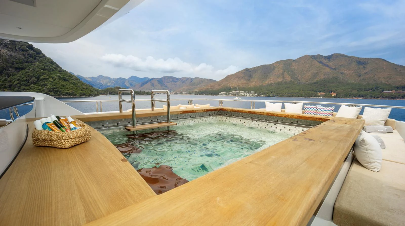 a pool on a deck aboard M 47 Yacht for Sale