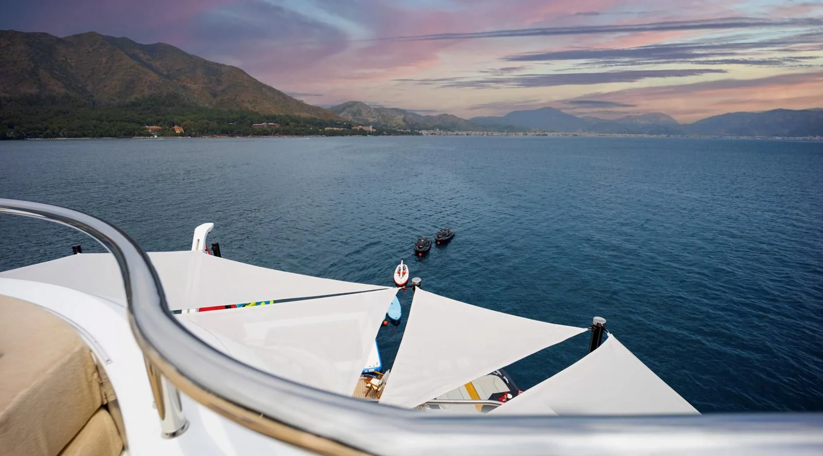 a group of people in a boat aboard M 47 Yacht for Sale