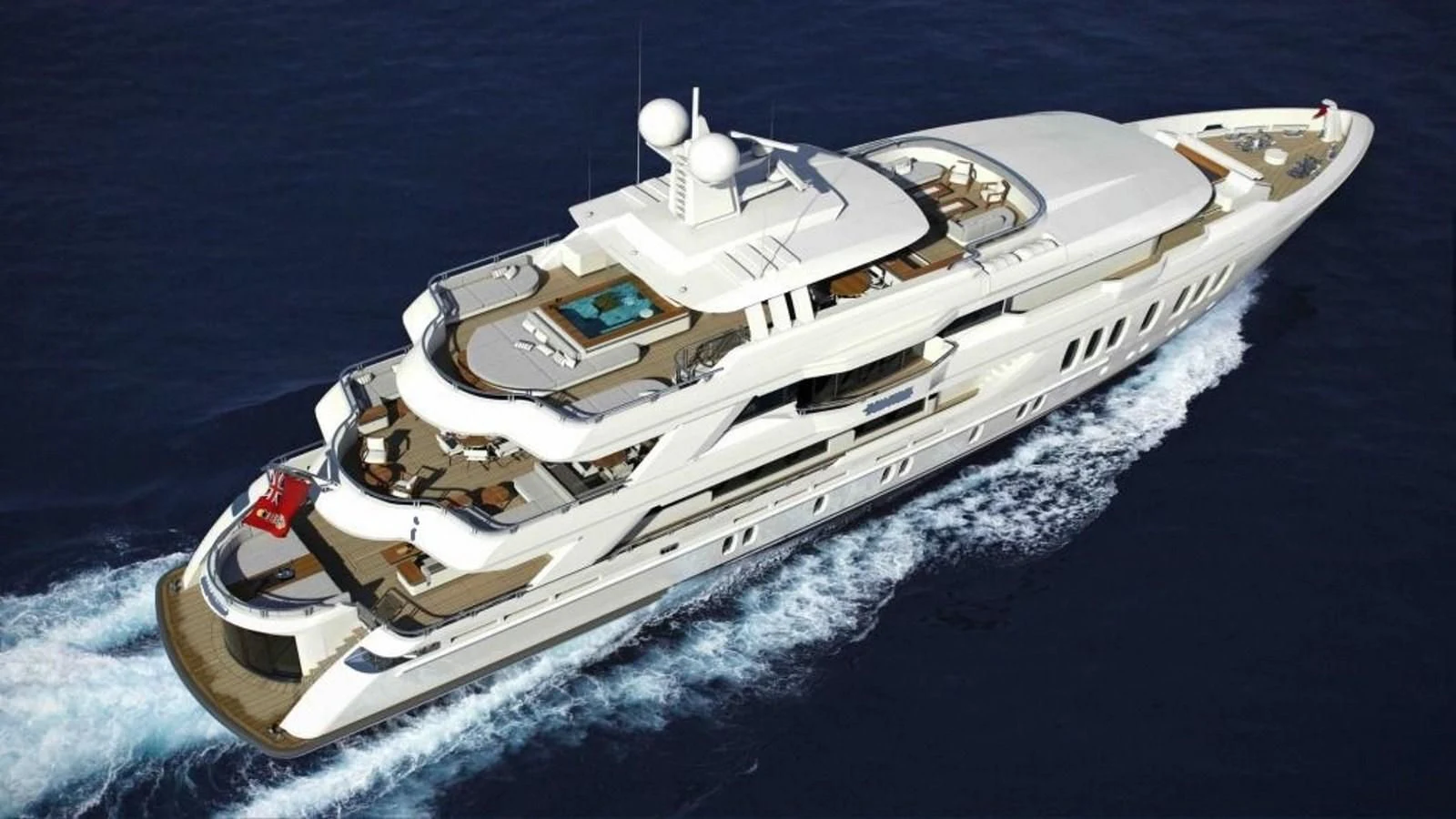 a high angle view of a ship aboard M 47 Yacht for Sale