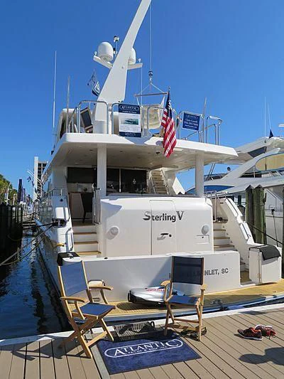 a boat on the water aboard STERLING V Yacht for Sale