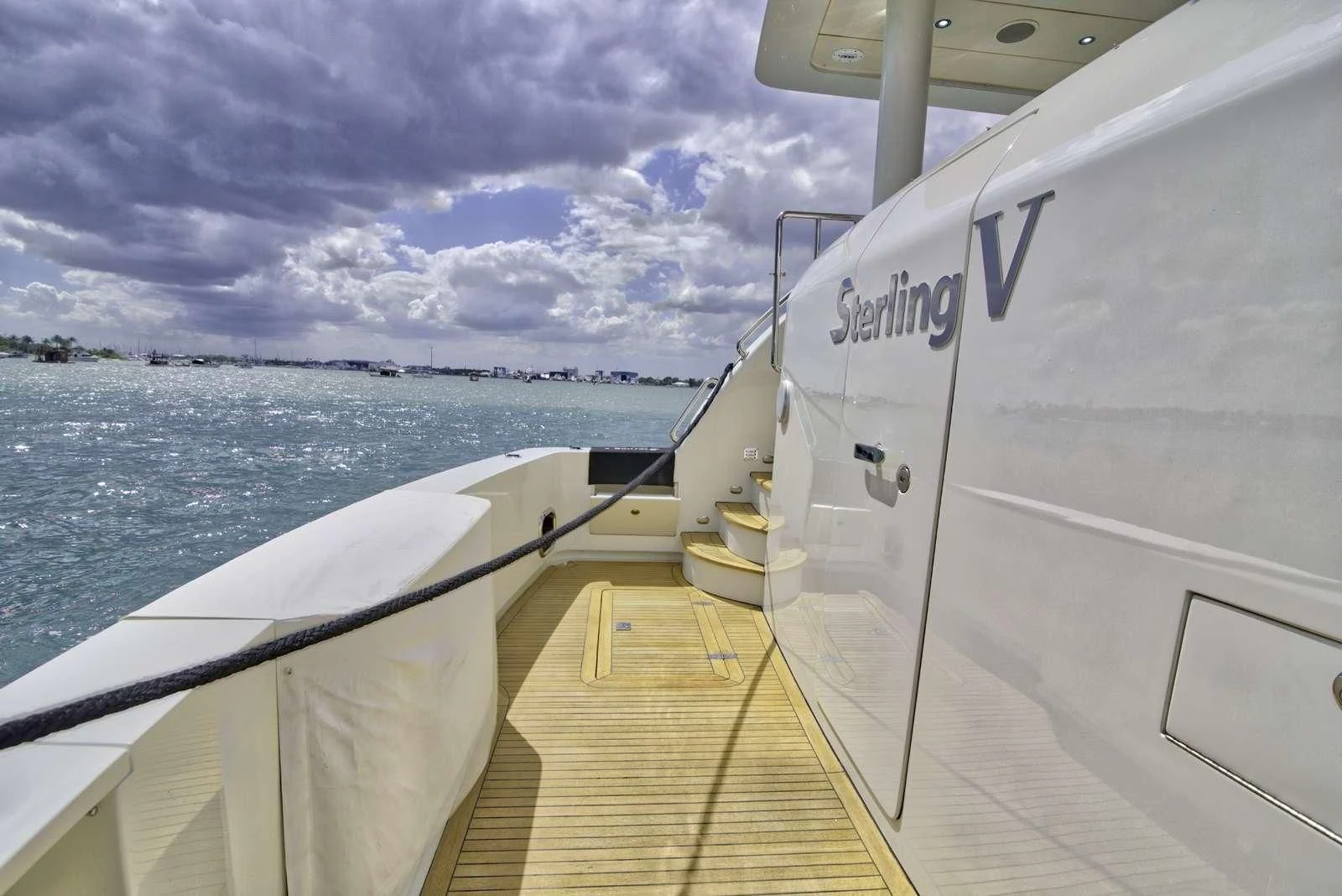 a close-up of a plane aboard STERLING V Yacht for Sale