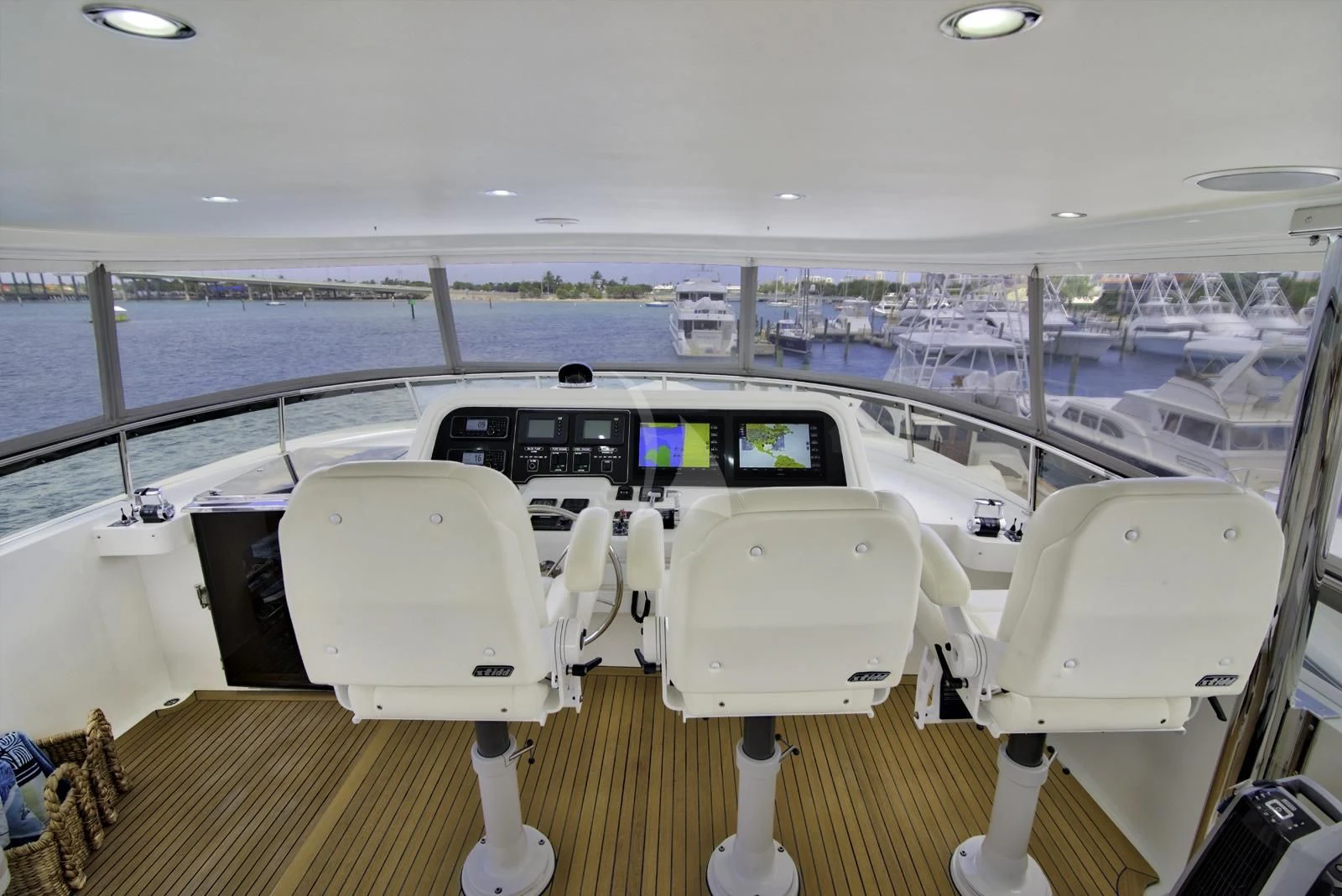 a boat on a deck aboard STERLING V Yacht for Sale