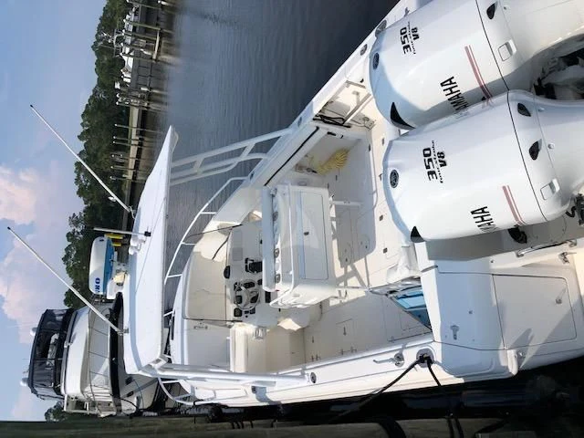 a large white machine aboard STERLING V Yacht for Sale
