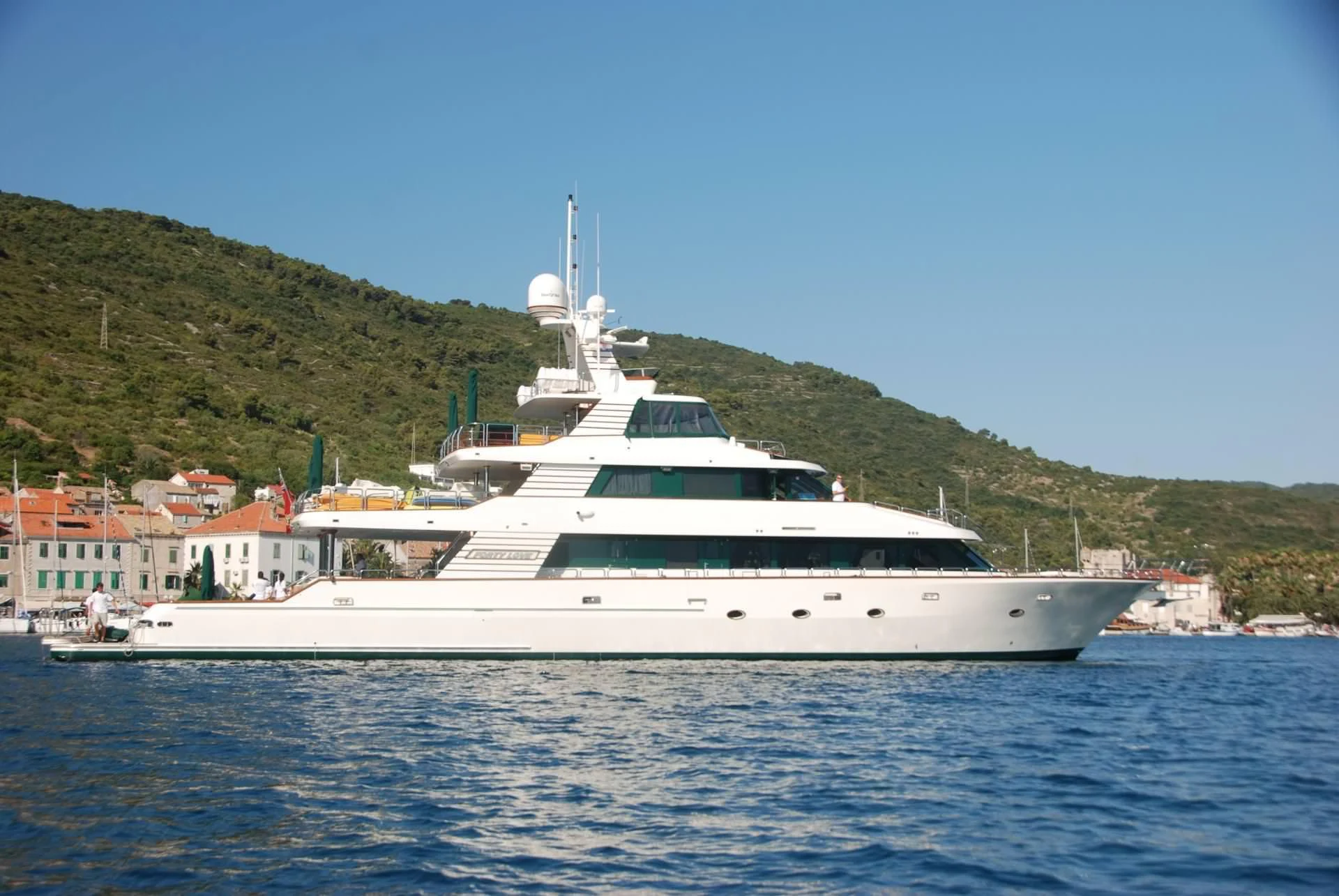 a white yacht in the water aboard FORTY LOVE Yacht for Charter