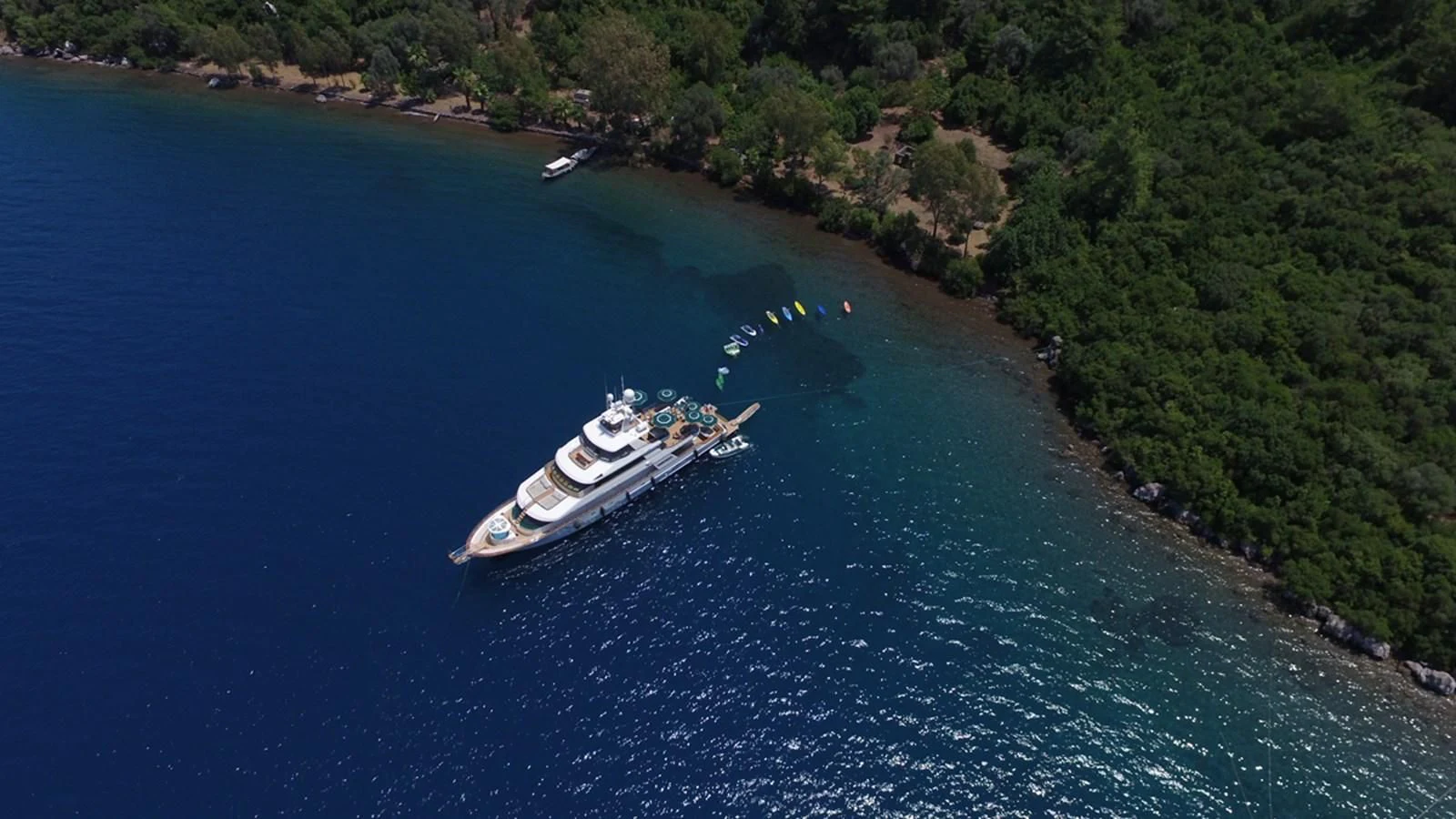 a boat sailing on the water aboard FORTY LOVE Yacht for Charter