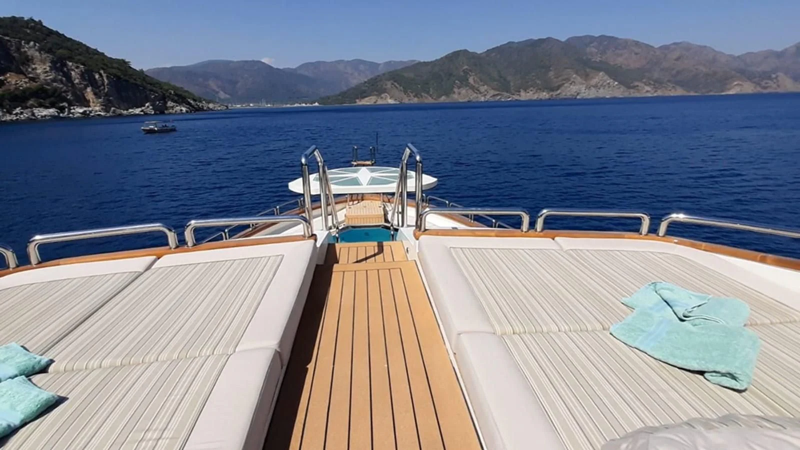 a boat on the water aboard FORTY LOVE Yacht for Charter