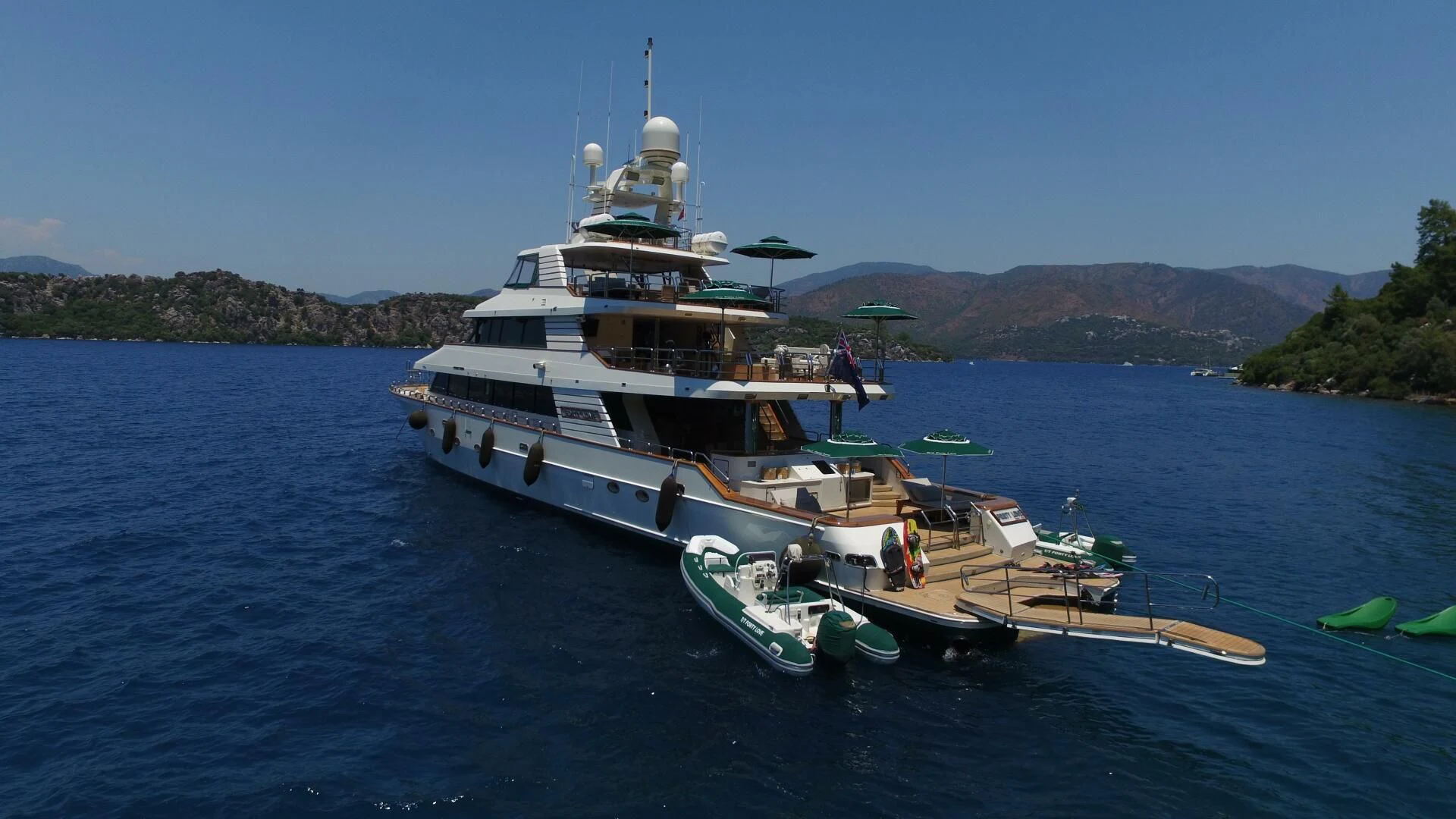 a boat on the water aboard FORTY LOVE Yacht for Charter