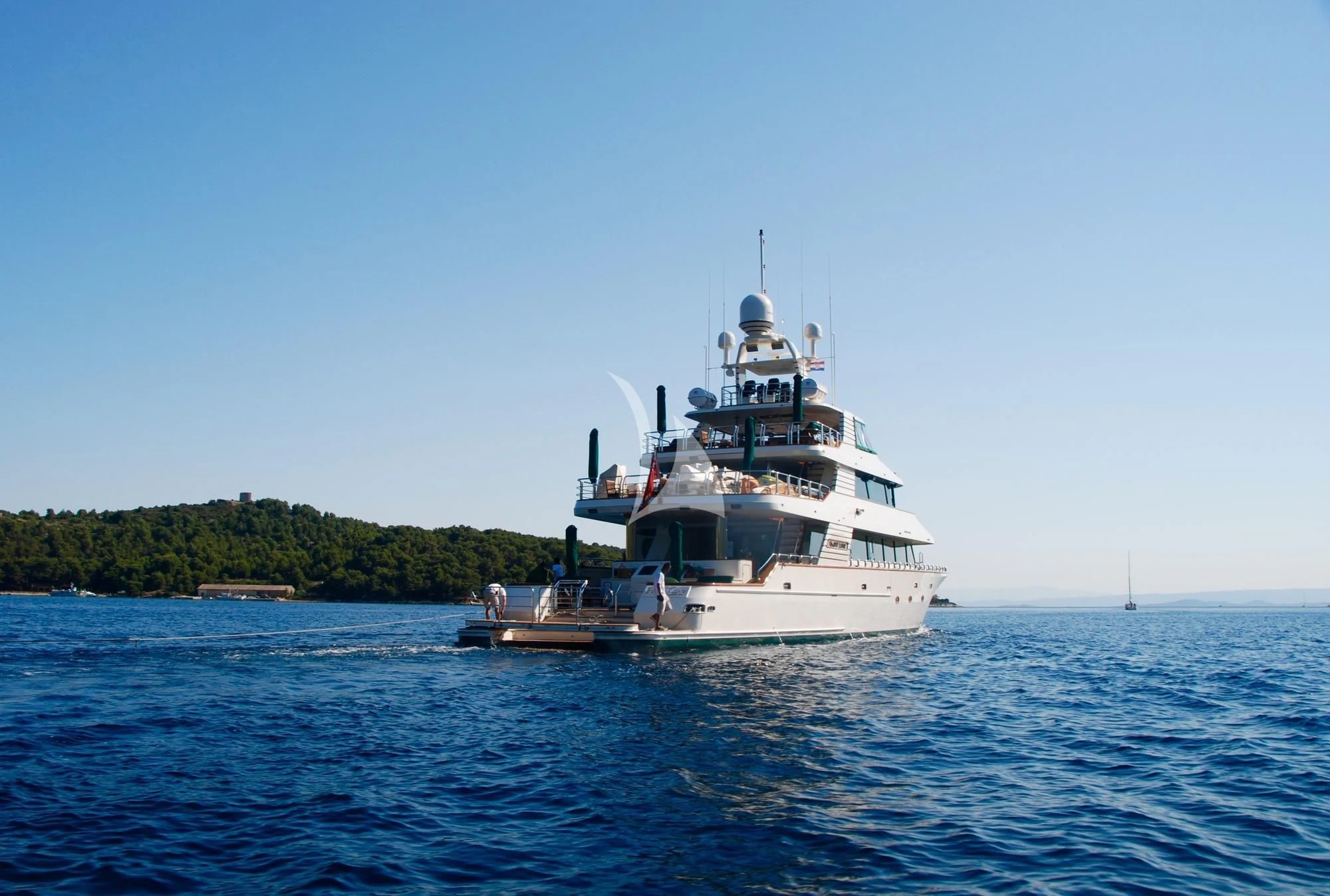 a boat in the water aboard FORTY LOVE Yacht for Charter