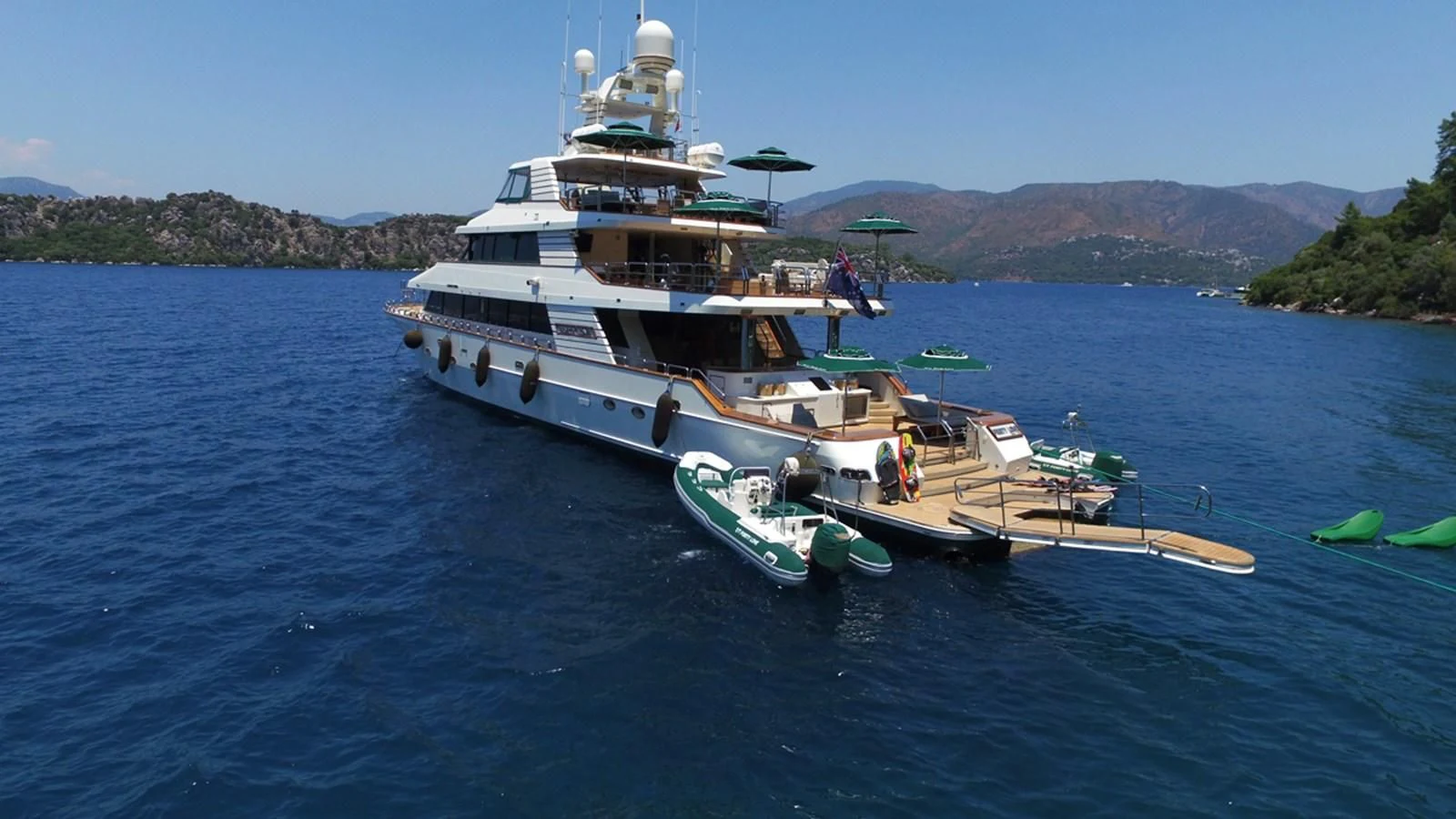 a boat on the water aboard FORTY LOVE Yacht for Charter