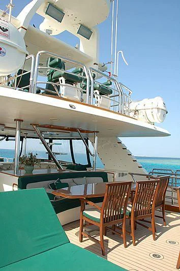 a boat on a deck aboard FORTY LOVE Yacht for Charter